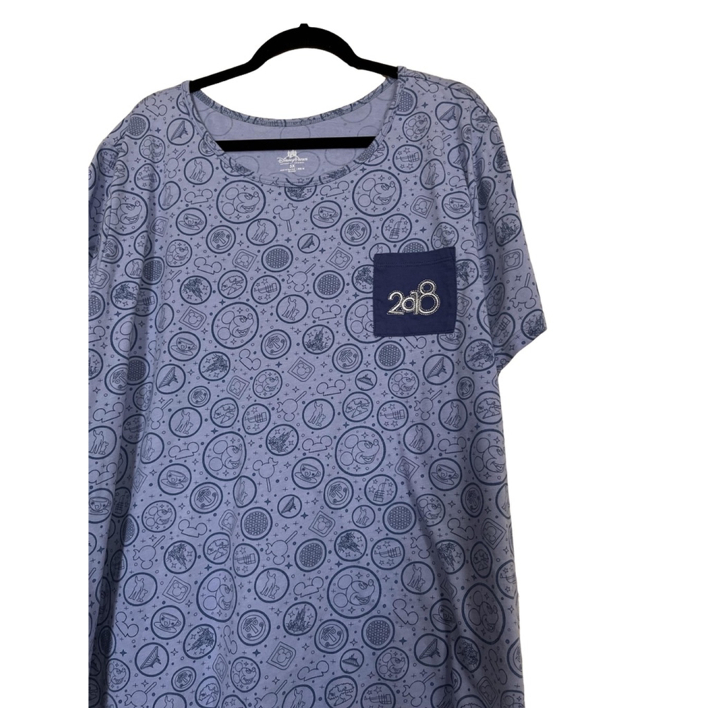 en's Disney Parks 2018 T-Shirt 3XL Blue - Picture 2 of 5